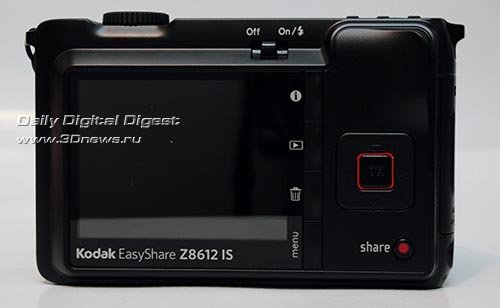 Kodak EasyShare Z8612 IS. Вид сзади