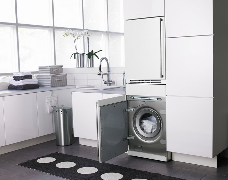 Как выбрать стиральную машину для встраивания в кухонную мебель