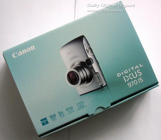 Canon IXUS 970 IS, коробка