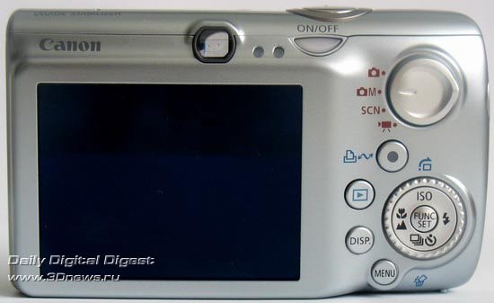 Canon IXUS 970 IS, вид сзади