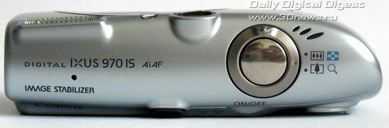 Canon IXUS 970 IS, вид сверху