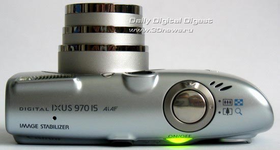 Canon IXUS 970 IS, верхний ракурс