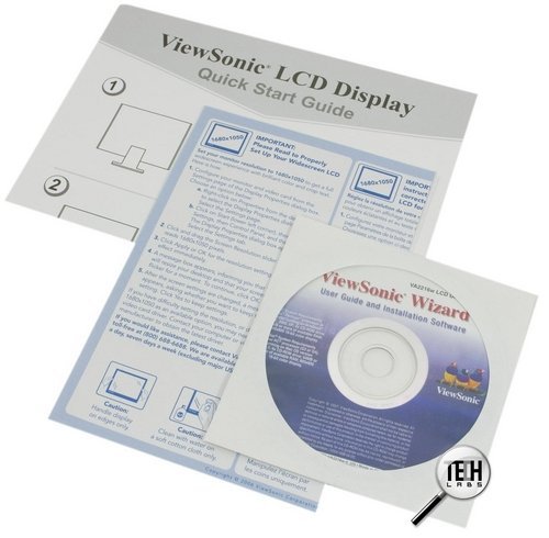 Монитор ViewSonic VA2216w. Комплект поставки.