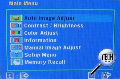 Монитор ViewSonic VA2216w. Меню настроек.