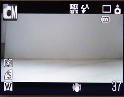 Информация на дисплее Canon IXUS 85 IS во время съемки