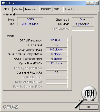Оперативная память Kingston KVR1333D3N9K2/2G. Отчет CPU-Z