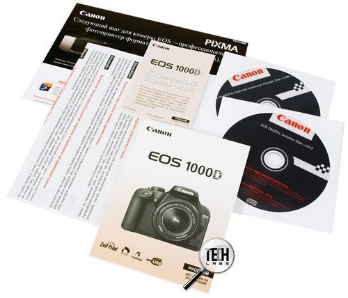 Canon EOS 1000D: Комплект поставки