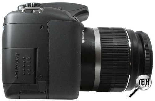 Canon EOS 1000D: Вид сбоку