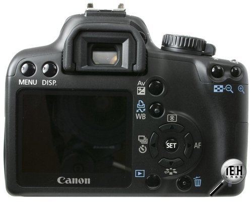 Canon EOS 1000D: вид сзади