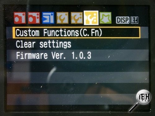 Canon EOS 1000D: меню