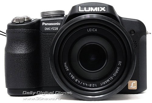 Panasonic Lumix DMC-FZ28. Вид спереди