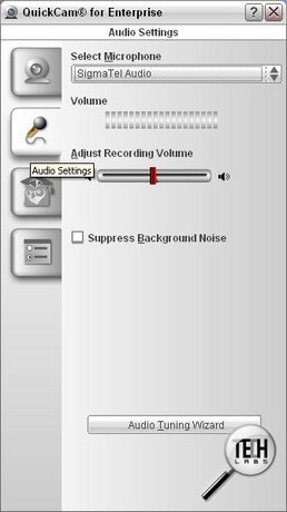 Logitech QuickCam 3000 for Business. Аудионастройки