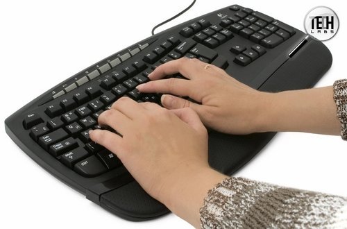 Эргономичная проводная клавиатура Logitech Comfort Wave 450. В работе