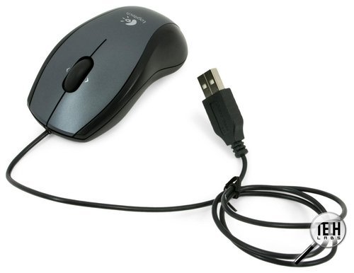 Оптическая проводная ноутбучная мышь Logitech V100. Общий вид