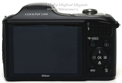 Nikon Coolpix L100. Вид сзади