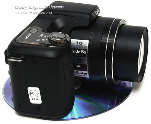 Nikon Coolpix L100. Вид общий. Объектив в крайнем телеположении