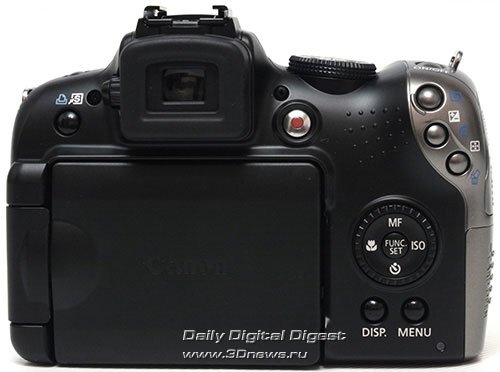 Canon PowerShot SX20 IS. Вид сзади
