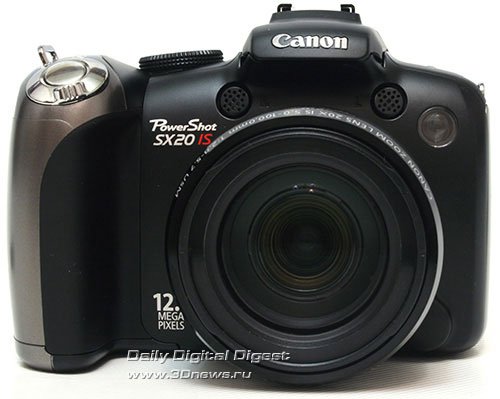Canon PowerShot SX20 IS. Вид спереди