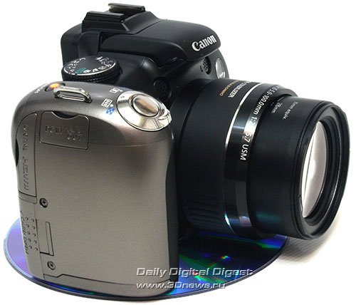 Canon PowerShot SX20 IS. Вид общий. Объектив в крайнем ШУ положении