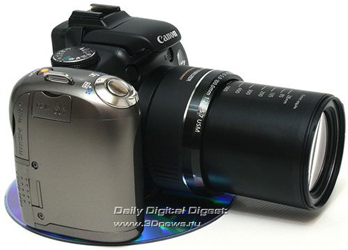 Canon PowerShot SX20 IS. Вид общий. Объектив в крайнем телеположении