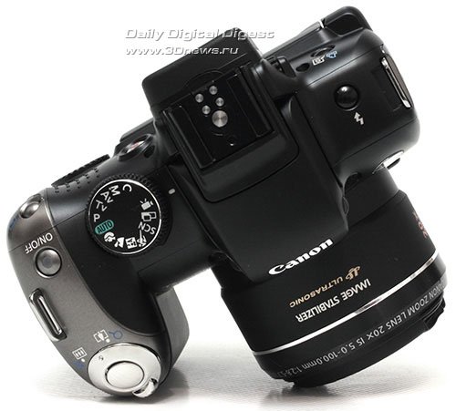 Canon PowerShot SX20 IS. Вид сверху