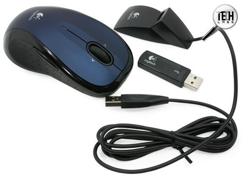 Беспроводная лазерная многокнопочная мышь Logitech LX 8. Мышь, ресивер и удлинитель