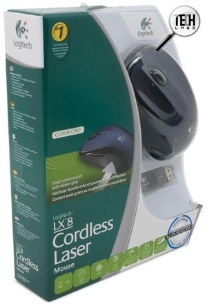 Беспроводная лазерная многокнопочная мышь Logitech LX 8. Упаковка