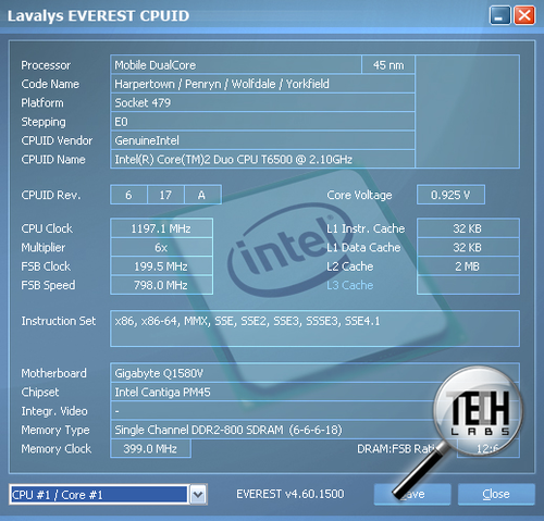 Gigabyte InNote Q1580P. CPU