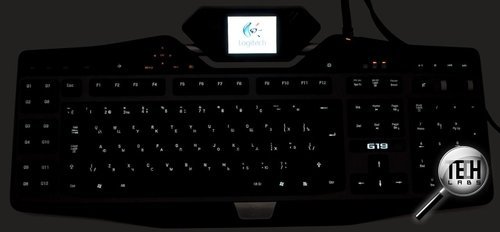 Игровая клавиатура с подсветкой, дополнительными кнопками и OLED-дисплеем Logitech G19. Подсветка