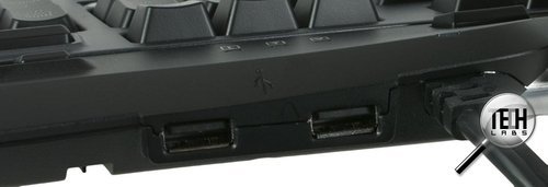 Игровая клавиатура с подсветкой, дополнительными кнопками и OLED-дисплеем Logitech G19. USB-порты