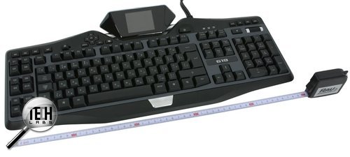 Игровая клавиатура с подсветкой, дополнительными кнопками и OLED-дисплеем Logitech G19. Линейные размеры, длина