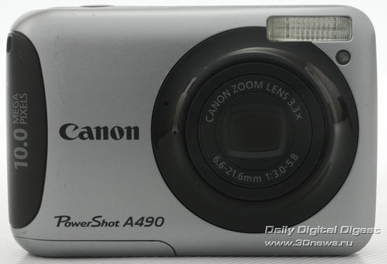 Canon POWERSHOT A490. Вид спереди