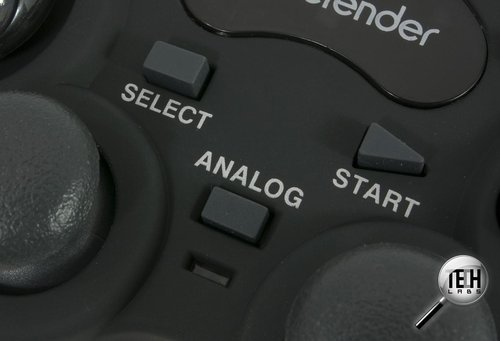 Проводной геймпад с двумя аналоговыми джойстиками и виброэффектом Defender Gamepad Game Racer Turbo. Клавиши Select, Start и Analog