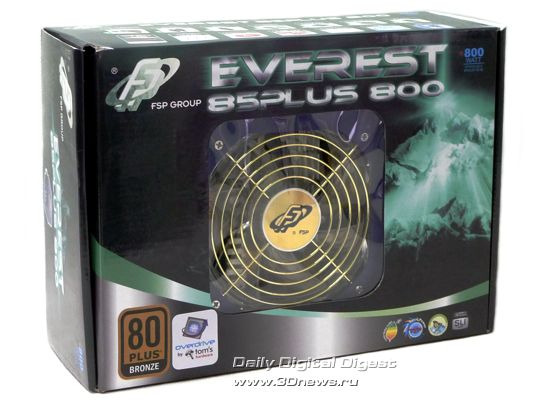 Блок питания FSP Everest 85PLUS 800 – новое платье короля