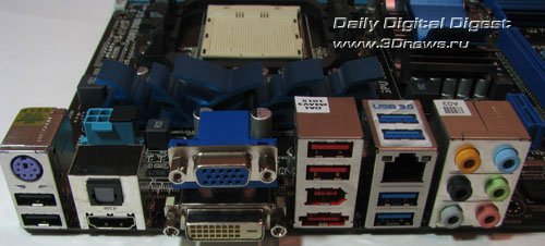 ASUS M4A88TD-V EVO/USB3 задняя панель