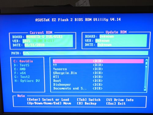 ASUS M4A88TD-V EVO/USB3 EZ Flash 2