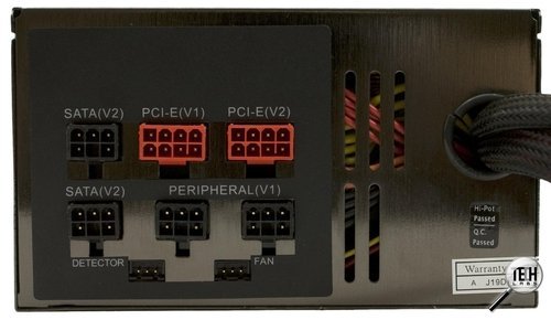 Xilence SPS-XP550.CS.R3 (550 Вт). Разъемы