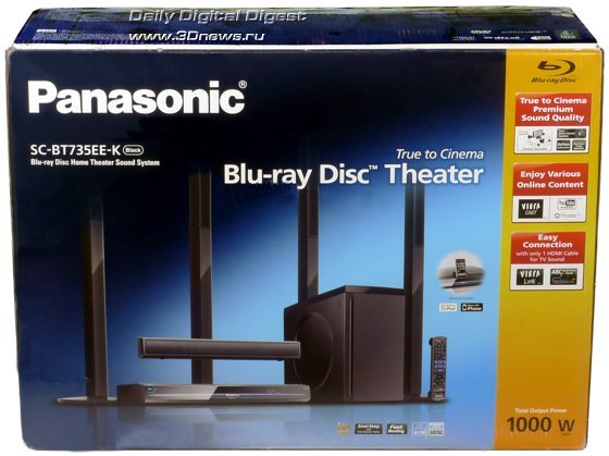 Домашний Blu-ray кинотеатр Panasonic SC-BT735