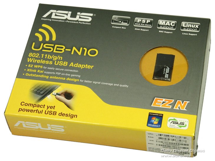 Asus USB-N10 – самый маленький Wi-Fi-адаптер стандарта 802.11n