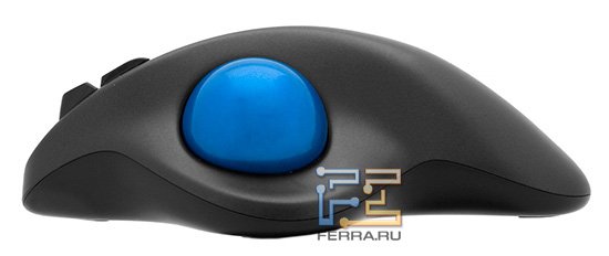 Левая боковая грань Logitech Wireless Trackball M570