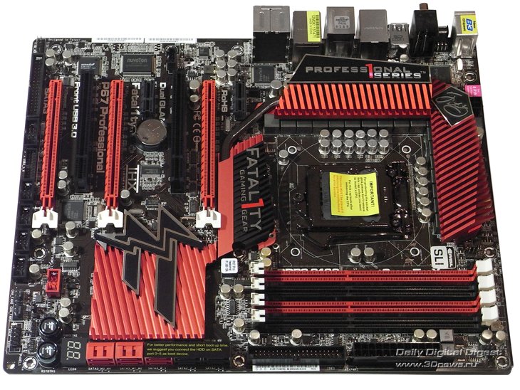Обзор материнской платы ASRock Fatal1ty P67 Professional на чипсете Intel P67