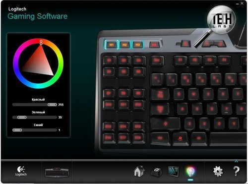 Геймерская клавиатура с подсветкой клавиш и дисплеем Logitech G510. Logitech Gaming Software
