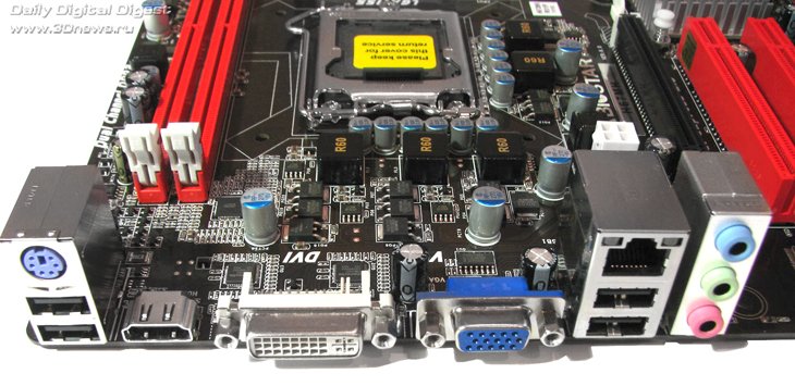 Biostar H67MH задняя панель