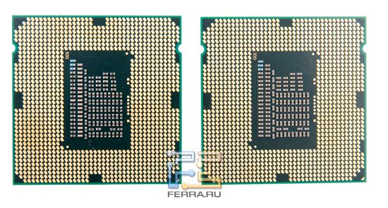 Процессоры Intel Pentium G620 и G850, вид снизу