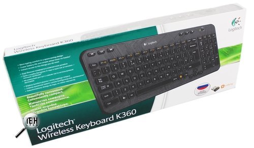 Logitech Wireless Keyboard K360. Упаковка