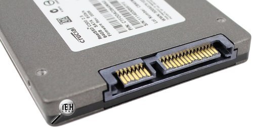 Crucial C300 Real SSD 64Gb. Внешний вид – порты SATA