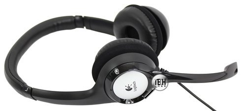 Проводная гарнитура Logitech Stereo Headset H390. Вид сбоку