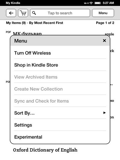 Электронный ридер Amazon Kindle Touch – обзор