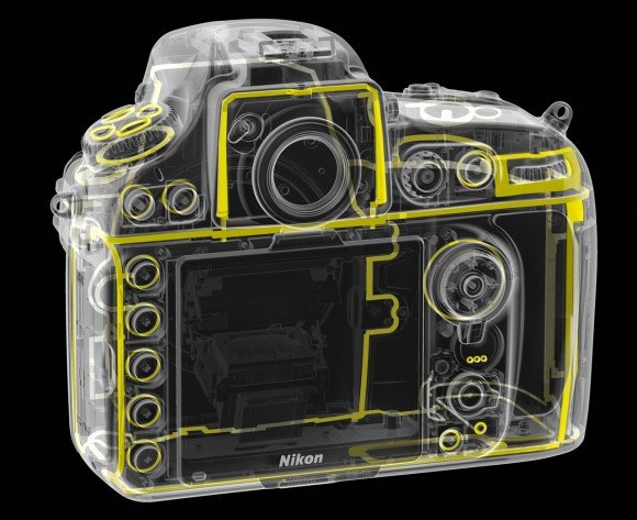 Уплотнительный прокладки на корпусе Nikon D800