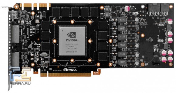 Печатная плата NVIDIA GTX 580 референсного дизайна